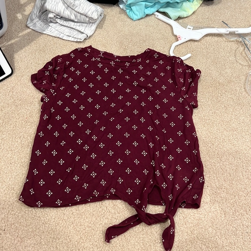 Burgundy Aeropostale shirt